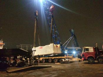 Reloading presses in the port of Rostov-on-Don.